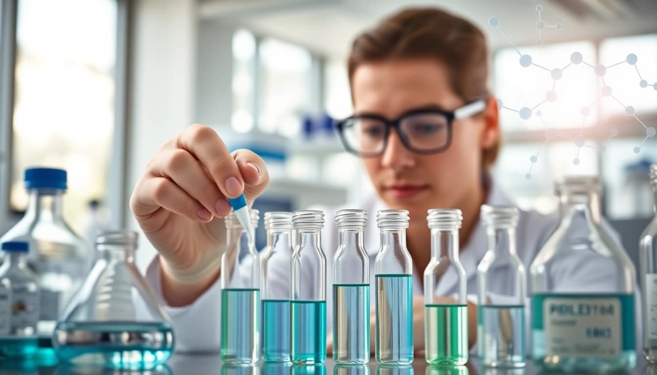 Visual representation of Peptides UK in a modern lab, illustrating peptide research and experimentation.