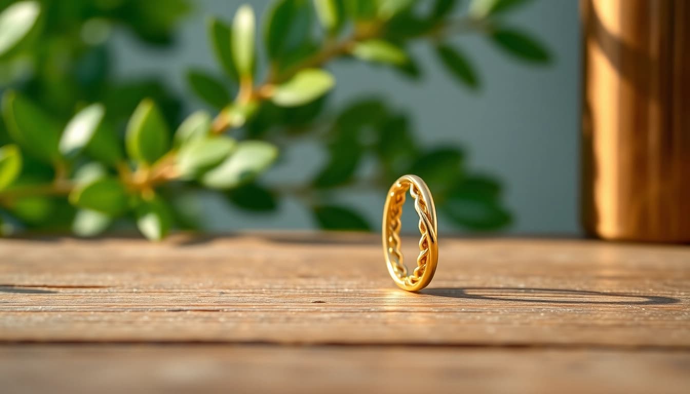 Showcasing exquisite Gold cartilage earrings UK with intricate details on a vintage surface.
