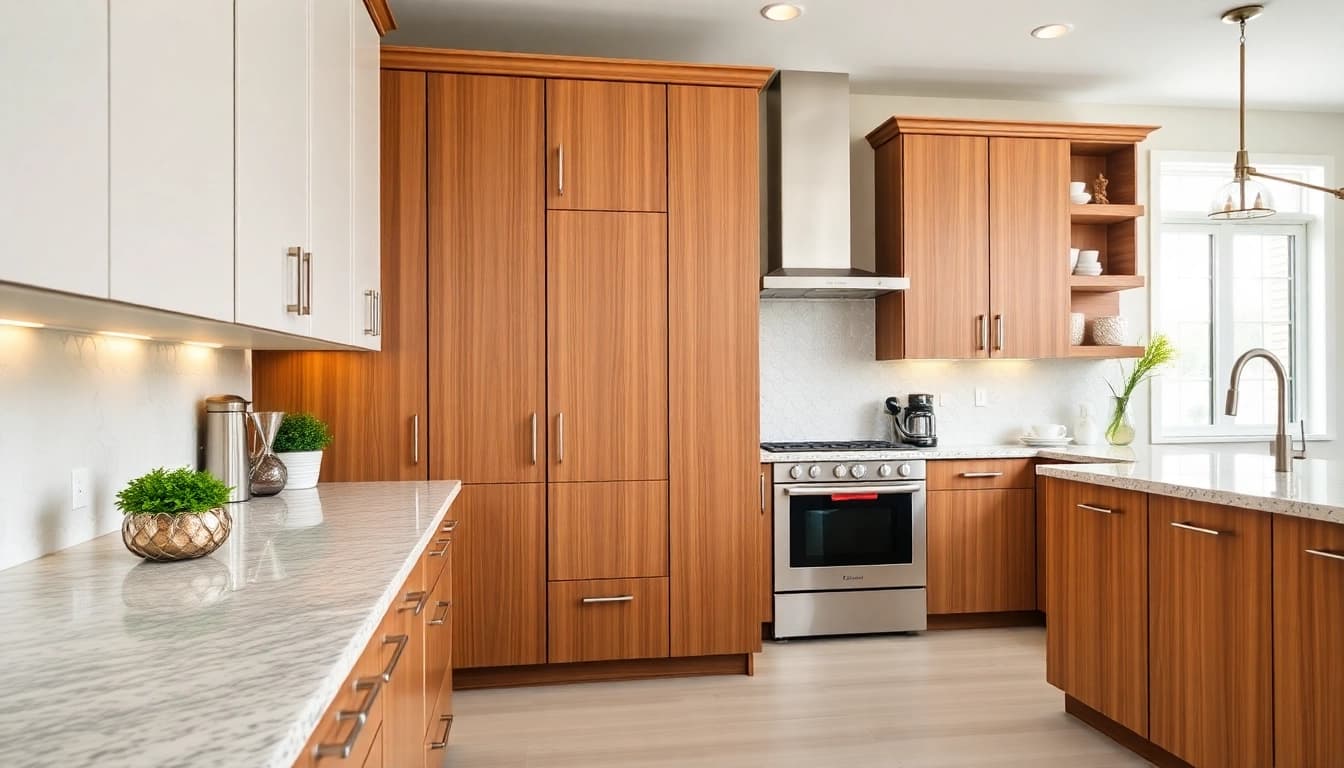 Refaced kitchen cabinets in Clearwater FL creating an inviting and modern space.