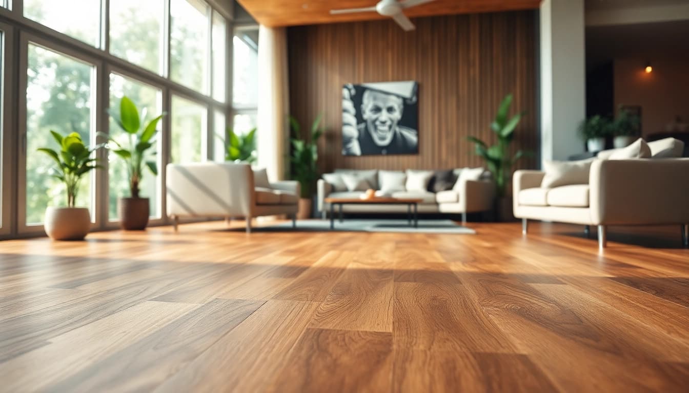 Enhance your home with the best lvp flooring showcasing rich walnut tones in a stylish living room.