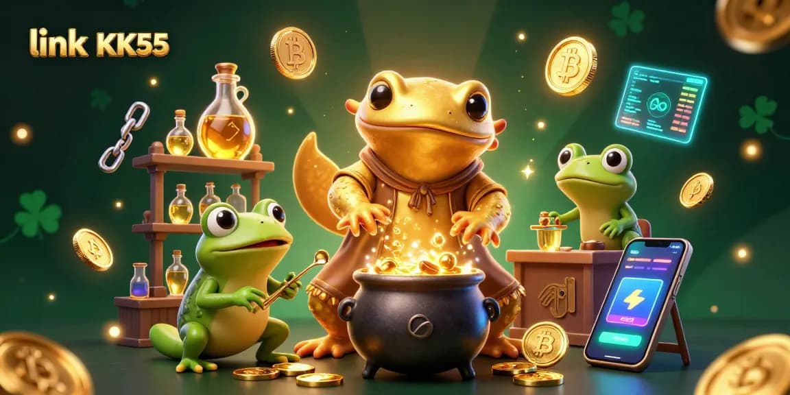 Experience the thrill with link KK55 as a golden salamander and frog create gold coins!