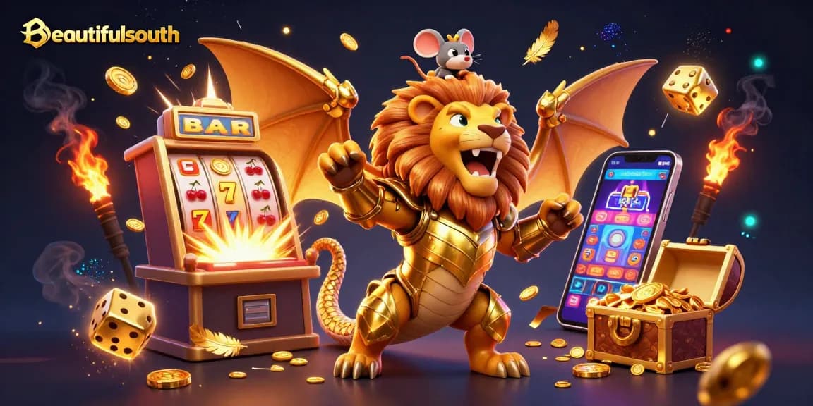 Experience the thrill of beautifulsouth's credit card casinos, with dynamic gaming elements and triumphant characters