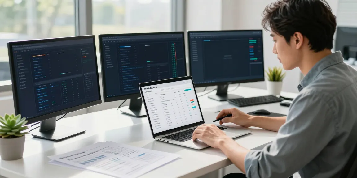 Digital marketer analyzing instant indexing strategies in a bright office.