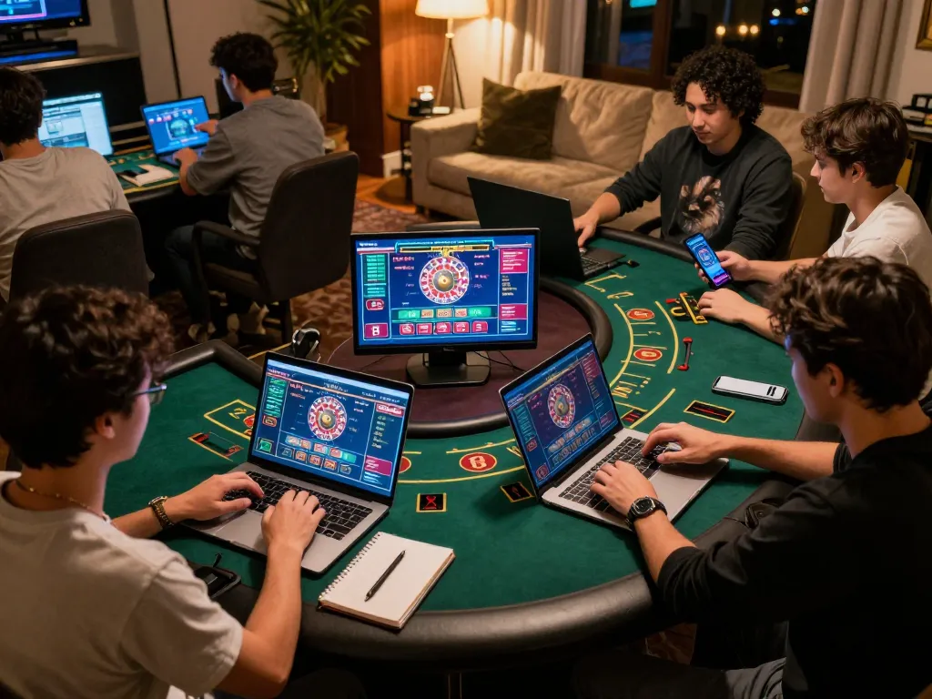Sungaitoto members engaging in online casino games while managing their bets responsibly