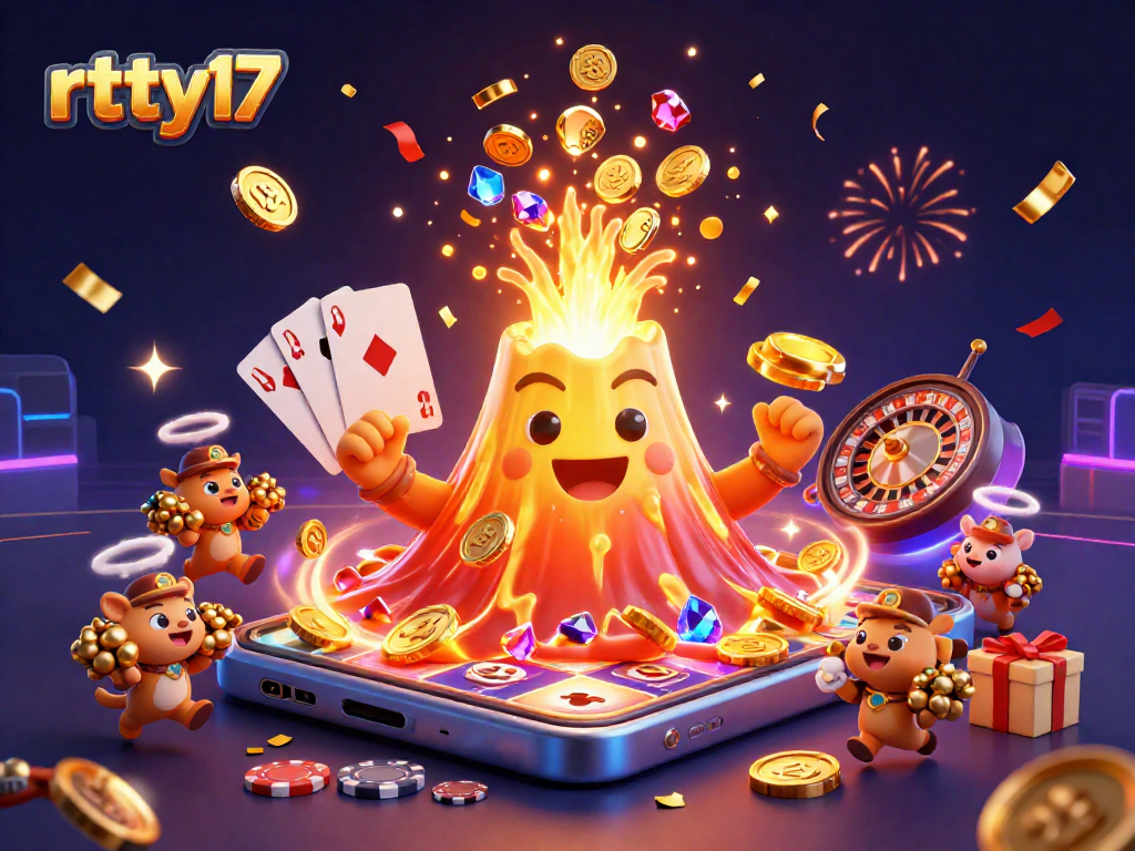 Engage with rttty17's thrilling world of online gaming, showcasing a vibrant casino scene filled with excitement.