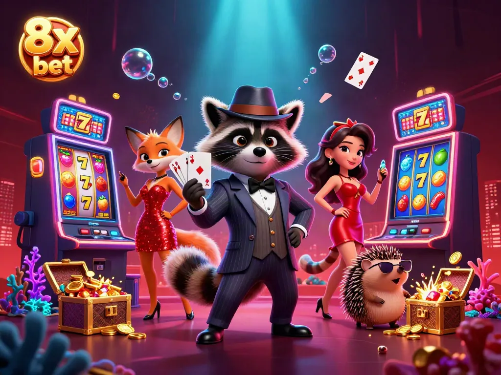Enjoy a thrilling 8x bet adventure with animated characters and vibrant casino elements