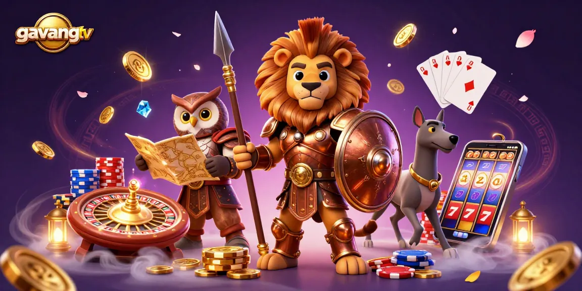 Experience thrilling gameplay on gavangtv with dynamic coins and 3D gaming elements scattered around.