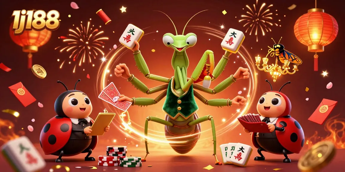 Experience the thrill of 1j188 with a vibrant casino scene showcasing joyful gaming fun.