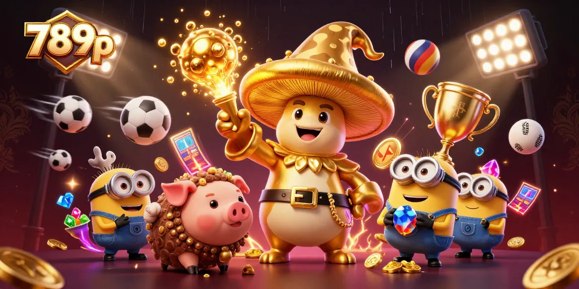 Win big with engaging 789p casino games, featuring a wizard, treasure, and dynamic sports elements.