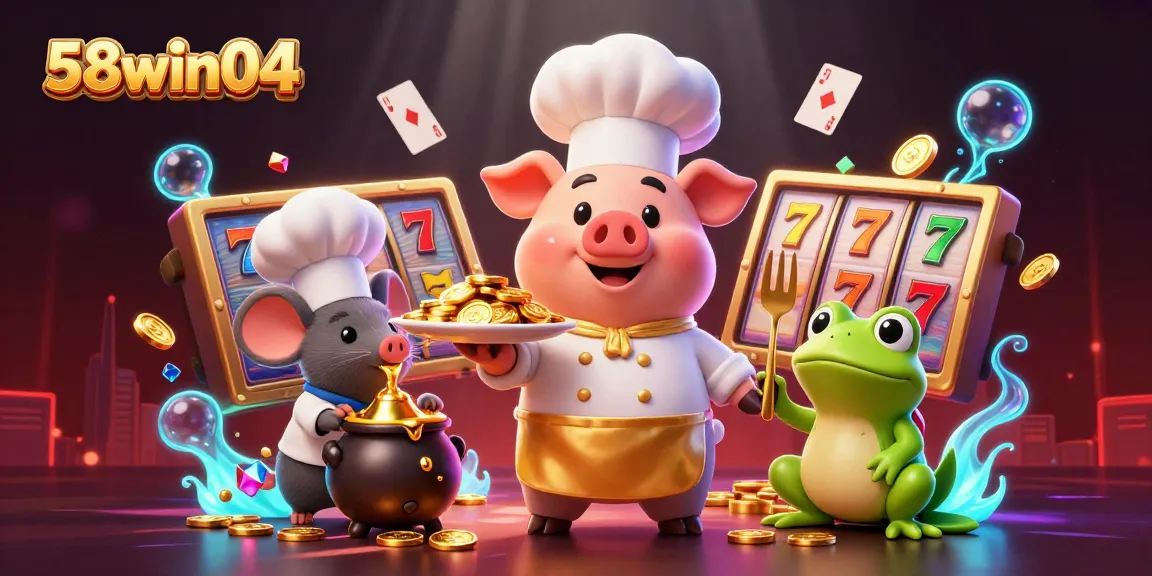 Experience the vibrant world of 58win04 where playful characters showcase thrilling casino excitement.