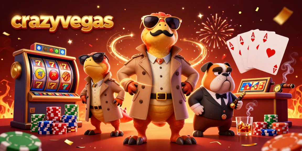 Three raptors in a trench coat humorously attempt entry at crazyvegas VIP lounge, amidst a vibrant slot setting.